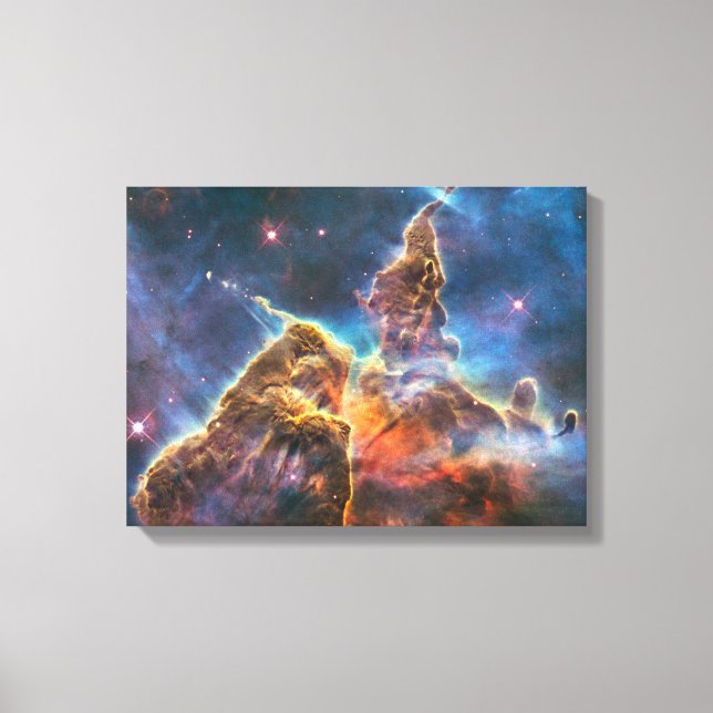 Carina Nebula By The Hubble Space Telescope Canvas Print (Front)