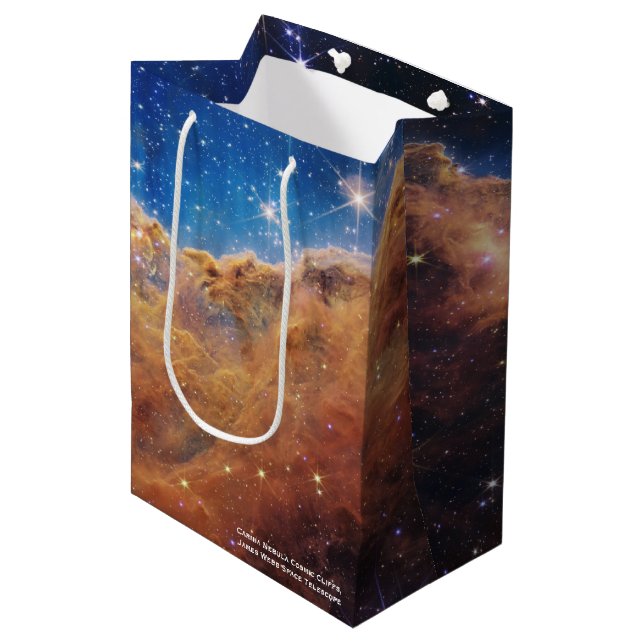 Carina Nebula Cosmic Cliffs James Webb Hi-Res Medium Gift Bag (Front Angled)