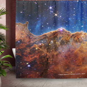 Carina Nebula Cosmic Cliffs James Webb Hi-Res Shower Curtain