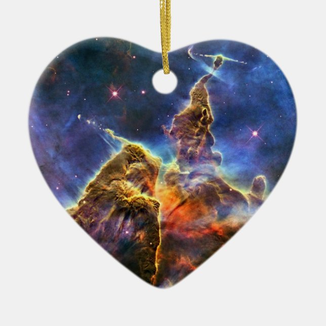Carina Nebula (Hubble Telescope) Ceramic Tree Decoration (Front)