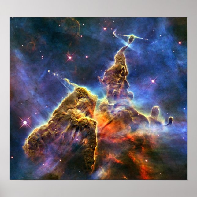 Carina Nebula (Hubble Telescope) Poster (Front)