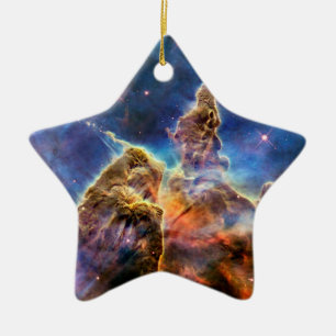 Carina Nebula Mystic Mountain Outer Space Photo Ceramic Tree Decoration