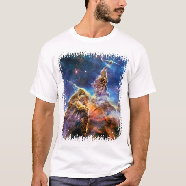 Carina Nebula Mystic Mountain Outer Space Photo T-Shirt (Front)