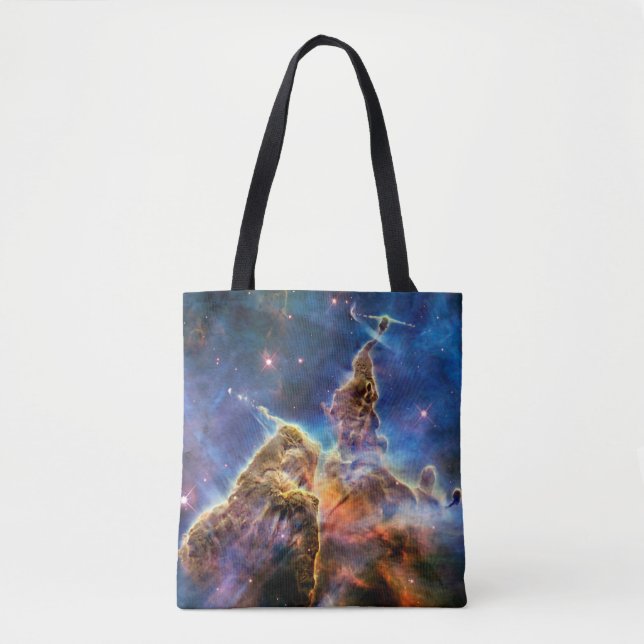 Carina Nebula Mystic Mountain Outer Space Photo Tote Bag (Front)