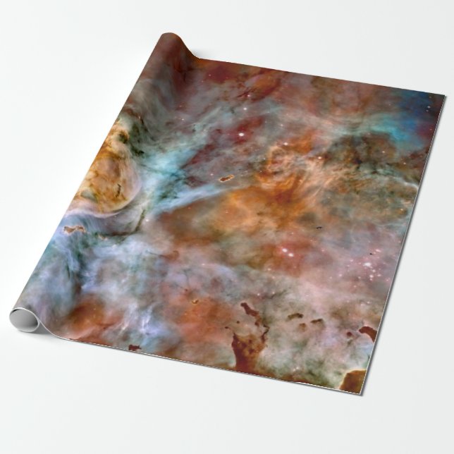 Carina Nebula NASA Hubble Telescope Space Photo Wrapping Paper (Unrolled)