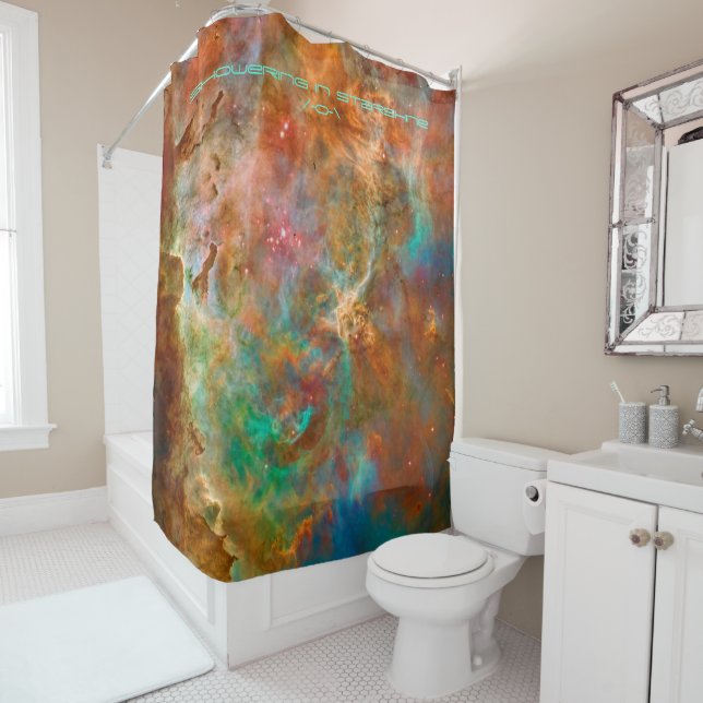 Carina Nebula, Showering in Starlight Shower Curtain (In Situ)