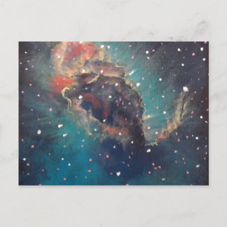 Carina Nebula Space Art Painting Postcard