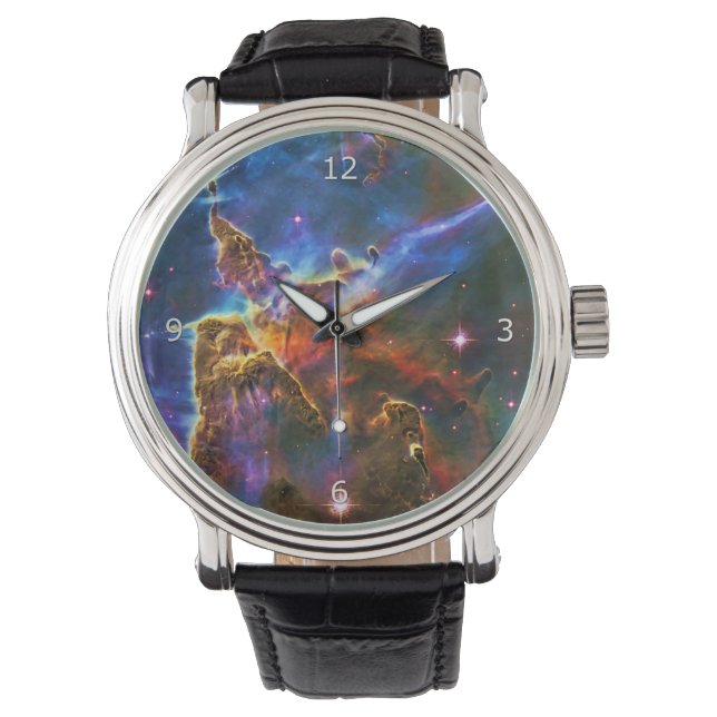 Carina Nebula Star Forming Gas Cloud Sculpture Watch (Front)