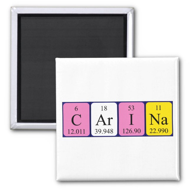 Carina periodic table name magnet (Front)