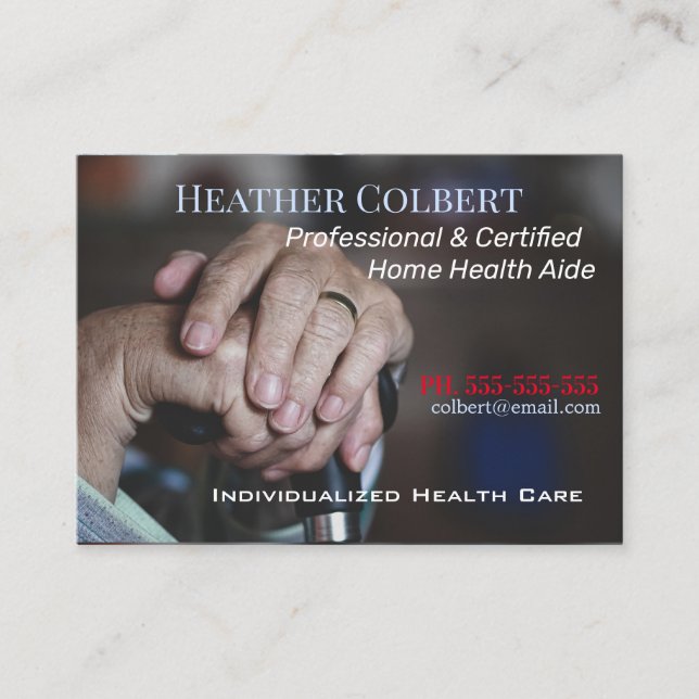 Caring4U Trusty Professional Business Card (Front)