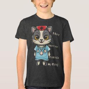 Caring Cat Nurse: It's My Thing Zipped  Tri-Blend Shirt