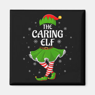 Caring Elf Christmas Family Girls Women Elf Squad Magnet