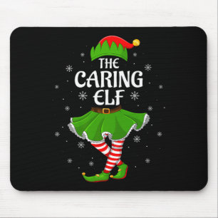 Caring Elf Christmas Family Girls Women Elf Squad Mouse Mat