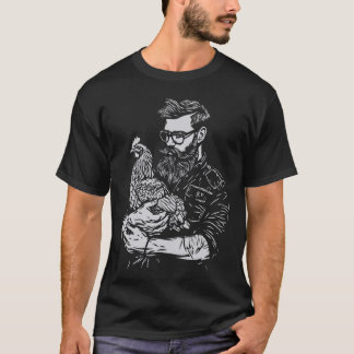 Caring Farmer with Chicken T-Shirt