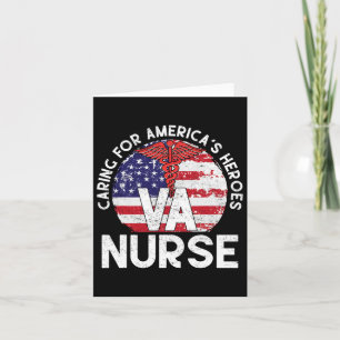 Caring For America's Heroes Patriotic Va Nurse Nur Card