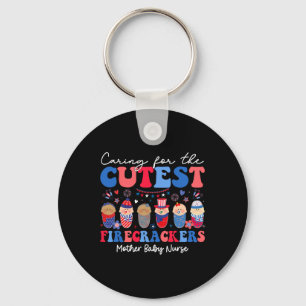 Caring For Cutest Firecrackers Mother Ba Key Ring