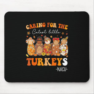 Caring For The Cutest Little Turkeys Thanksgiving Mouse Mat