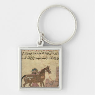 Caring for the horse, illustration key ring