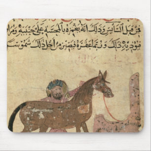 Caring for the horse, illustration mouse mat