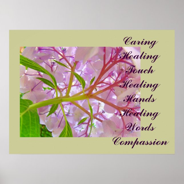 Caring Healing Touch Healing Hands Healing Words Poster (Front)