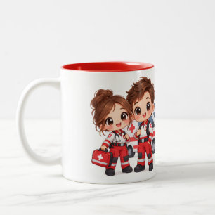 Caring Paramedic Duo Two-Tone Coffee Mug