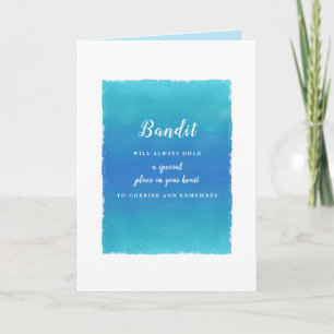 Caring Pet Sympathy Message for Family Friends Card