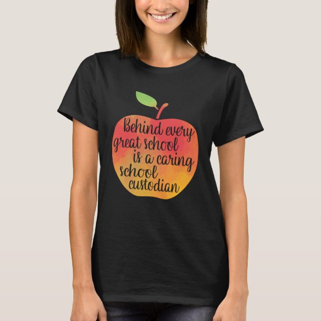 Caring School Custodian T-Shirt (Front)