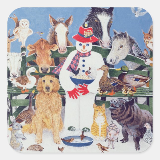 Caring Square Sticker (Front)