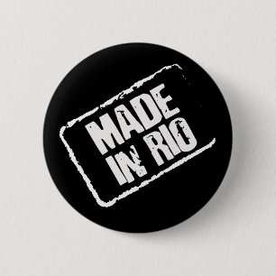 CARIOCA MADE IN RIO STAMP 6 CM ROUND BADGE