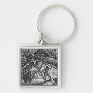 Caripuna Indians with tapir Key Ring
