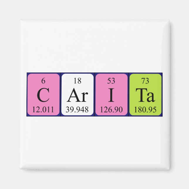 Carita periodic table name magnet (Front)