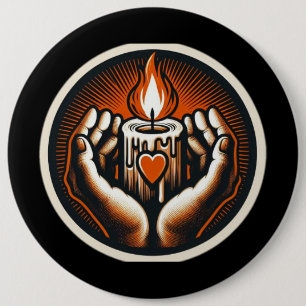 Caritas Help for the Needy 6 Cm Round Badge