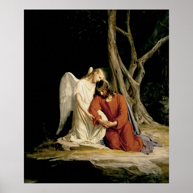 Carl Bloch Angel & Jesus Poster (Front)