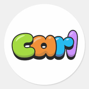 Carl Classic Round Sticker