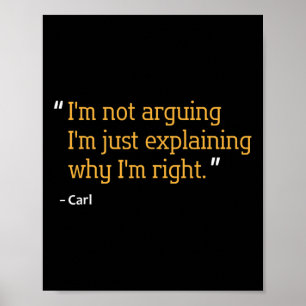 Carl Gift Quote Funny Birthday Personalised Name I Poster