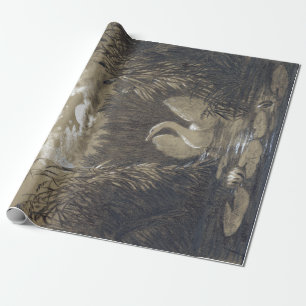 Carl Gustav Carus A Swan Among the Reeds Wrapping Paper