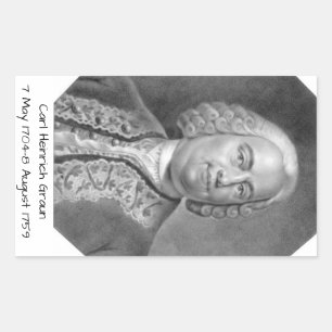 Carl Heinrich Graun Rectangular Sticker