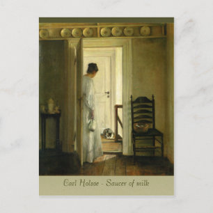 Carl Holsøe Saucer of Milk CC0569 Postcard