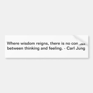 Carl Jung on Wisdom Bumper Sticker
