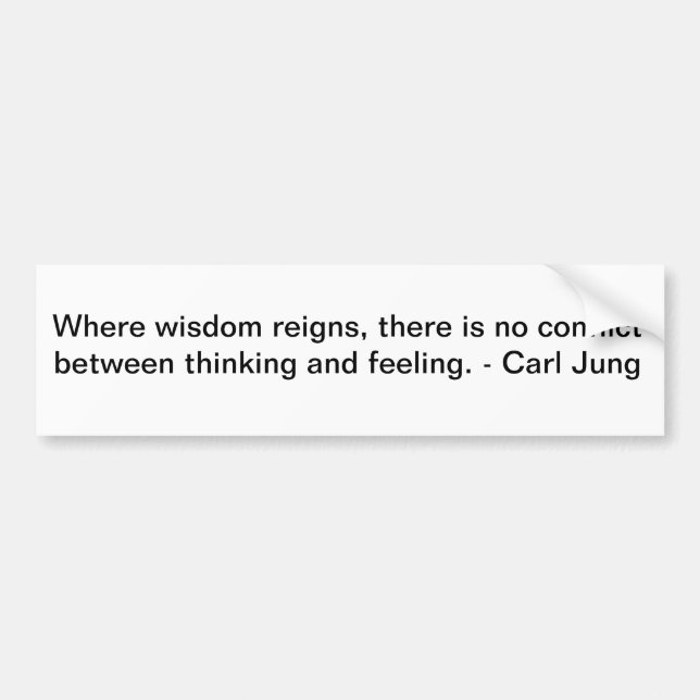 Carl Jung on Wisdom Bumper Sticker (Front)