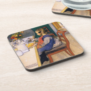 Carl Larsson A Late Risers Miserable Breakfast Coaster