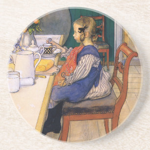 Carl Larsson A Late Risers Miserable Breakfast Coaster