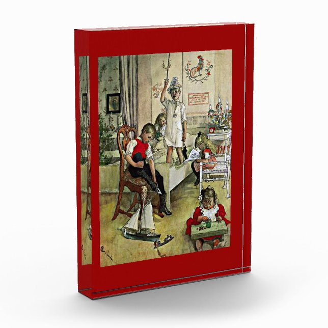 Carl Larsson art: Christmas Morning Photo Block (Left)