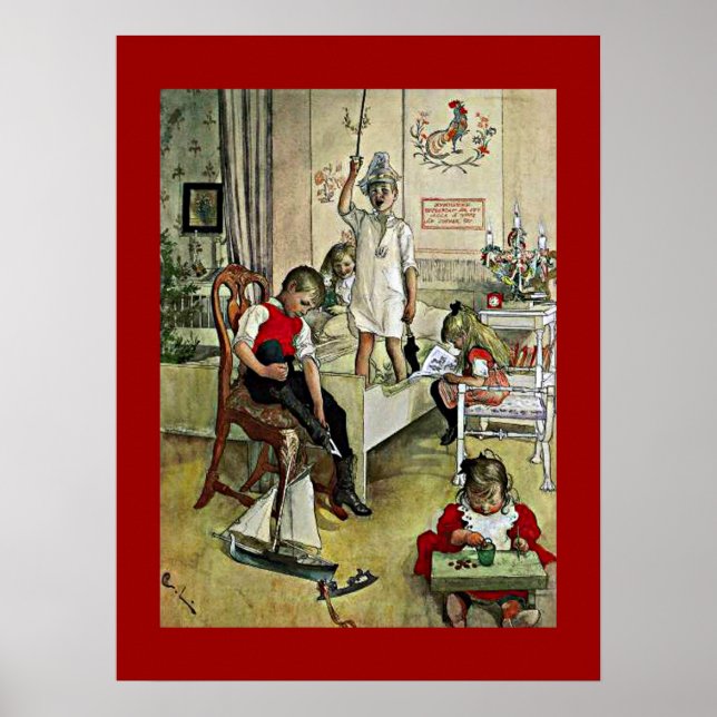 Carl Larsson art: Christmas Morning Poster (Front)