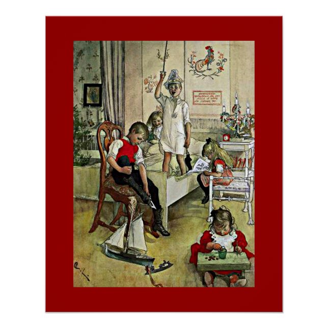 Carl Larsson art: Christmas Morning Poster (Front)