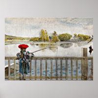 Carl Larsson art: Lisbeth Fishing
