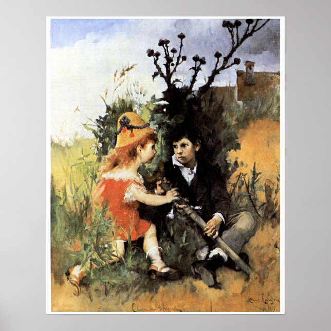 Carl Larsson artwork, Clair Obscur,  Poster (Front)