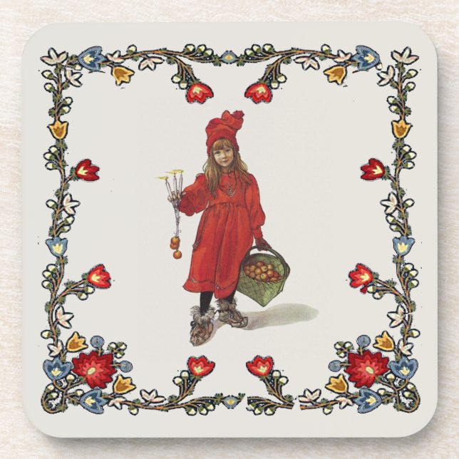 Carl Larsson Brita Little Swedish Girl Scandinavia Coaster (Front)