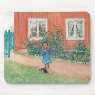 Carl Larsson - Brita With A Cat Mouse Mat