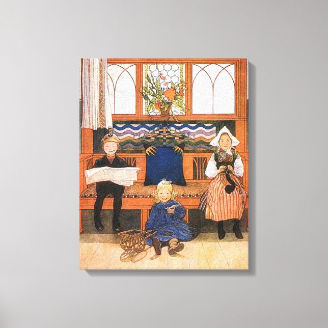 Carl Larsson Children Playing Grown Up Canvas Print (Front)